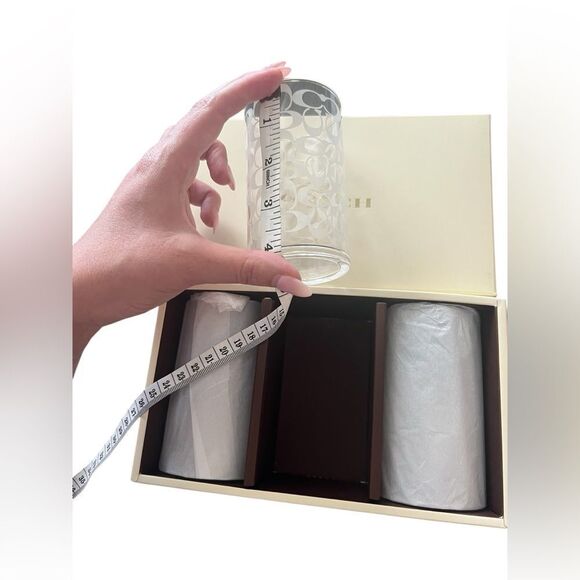 Coach Signature Glasses Set of 3 - Picture 5 of 6